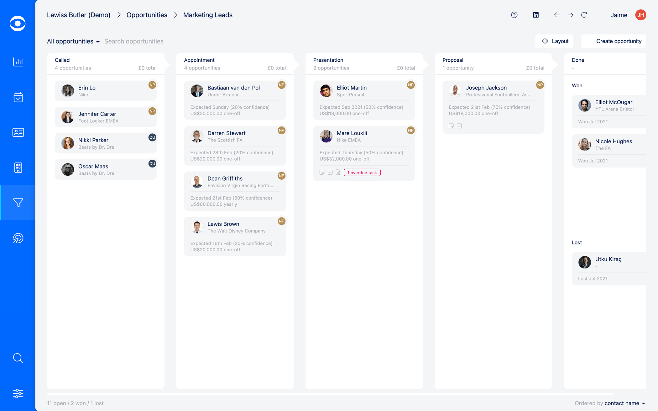 Pipeline management in Hire Insight